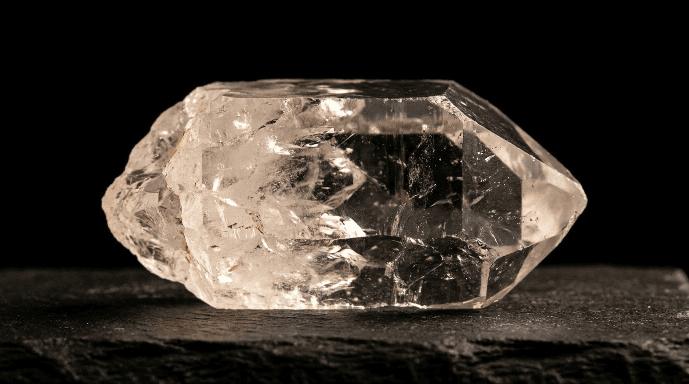 Choosing a psychic reader — natural quartz crystal detail, symbolising clarity, discernment and trustworthy spiritual guidance when deciding who to work with